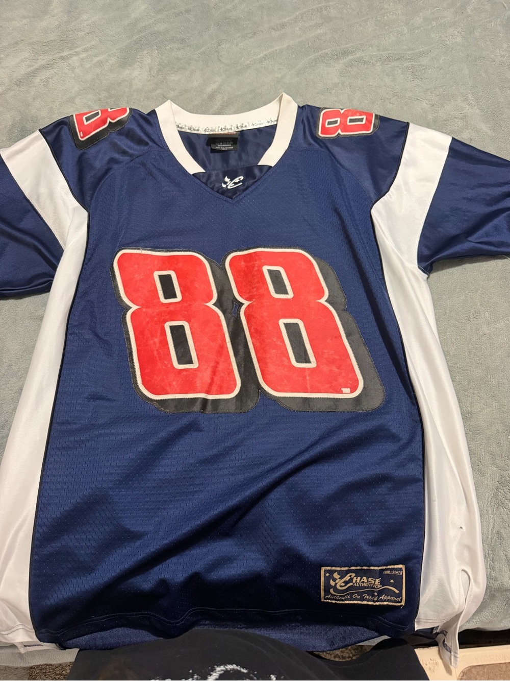 Chase Authentics Navy White Jersey with Red 88